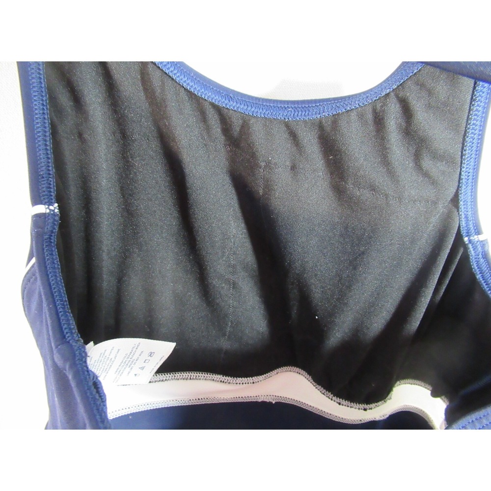 Lands End Tank Swim Top Women Size 12 Navy Blue Wireless Tankini Swimsuit - Picture 5 of 5
